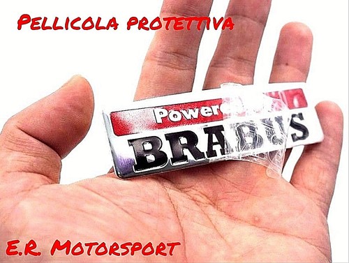 Stemma logo cromato rosso - e, "