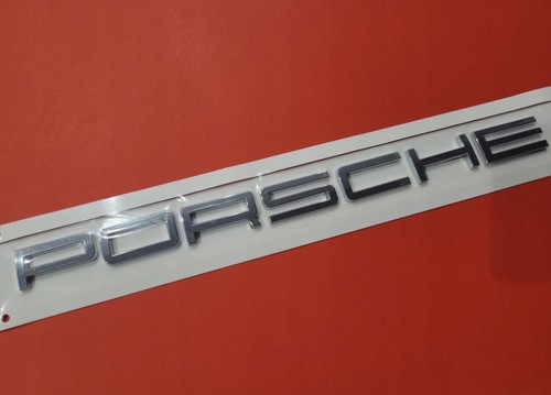 Logo scritta porsche argento - scritta,